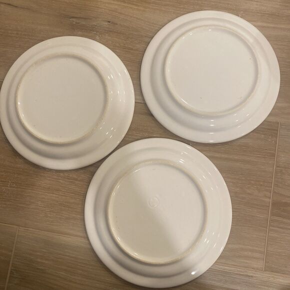 Pfaltzgraff “Village” Collection Plates Set Of 3 White & Blue Flowers 7" - Picture 6 of 7